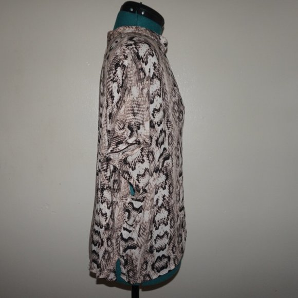 Snake Print H&M Button Up Blouse - Picture 3 of 4